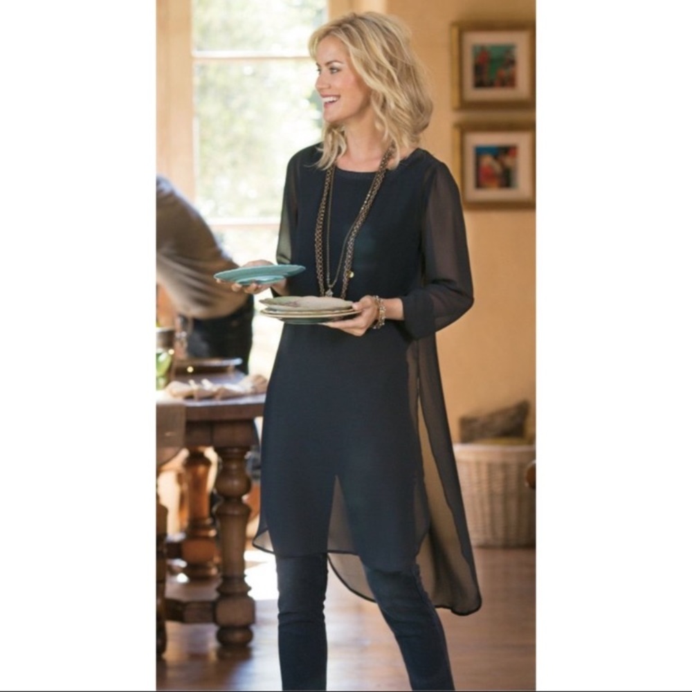 Soft Surroundings black Relaxed Elegance Tunic size L